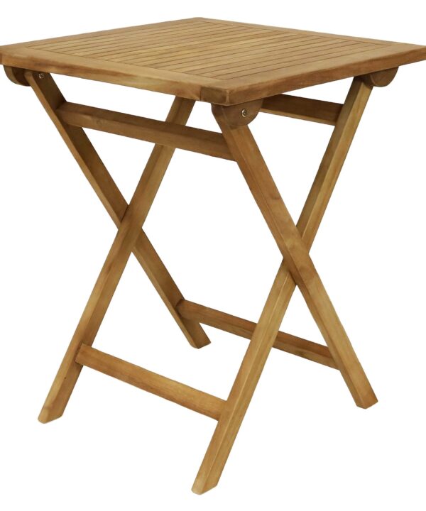 Sunnydaze Square Teak Outdoor Casual Patio Dining Table - 24-Inch