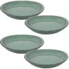 Sunnydaze Ceramic Planter Saucer - Seafoam - 9-Inch - Set of 4