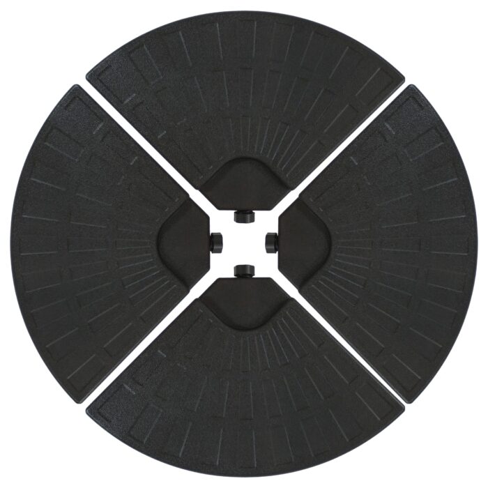 Sunnydaze Water/Sand Offset Cantilever Umbrella Base Plate Weight Set with Design