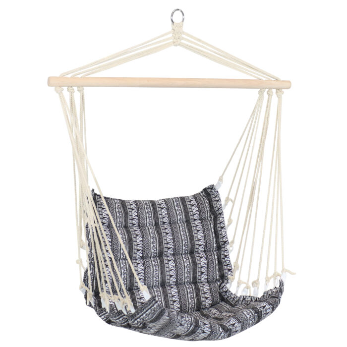 Sunnydaze Padded Polycotton Hammock Chair - Boho Print