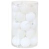 Sunnydaze Beautiful Baubles Plastic 25-Piece Ornament Set - White