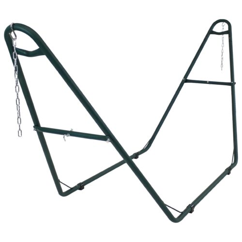 Sunnydaze Universal Multi-Use Heavy-Duty Steel Hammock Stand, 2 Person, Fits Hammocks 9 to 14 Feet Long, 550-Pound Capacity, Green