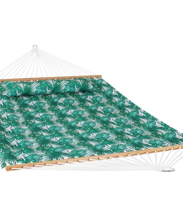 Sunnydaze Spreader Bar Hammock - Green Palm Leaves Sunnydaze Spreader Bar Hammock - Green Palm Leaves