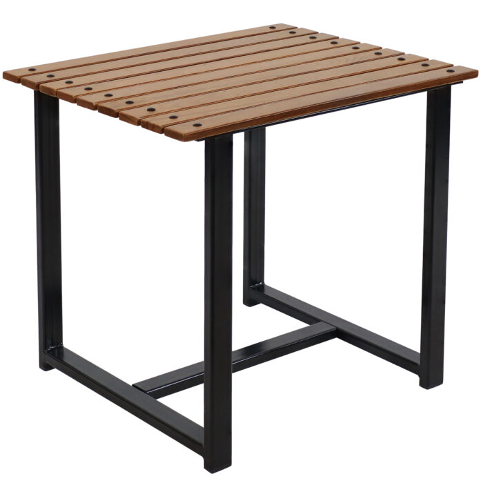 Sunnydaze European Chestnut Rectangle Side Table
