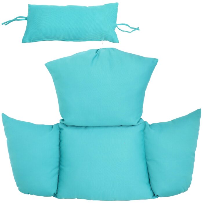 Sunnydaze Replacement Cushion Set for Penelope and Oliver Egg Chairs - Turquoise