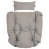 Sunnydaze Replacement Seat and Headrest Cushion for Cordelia Egg Chair - Gray Sunnydaze Replacement Seat and Headrest Cushion for Cordelia Egg Chair - Gray