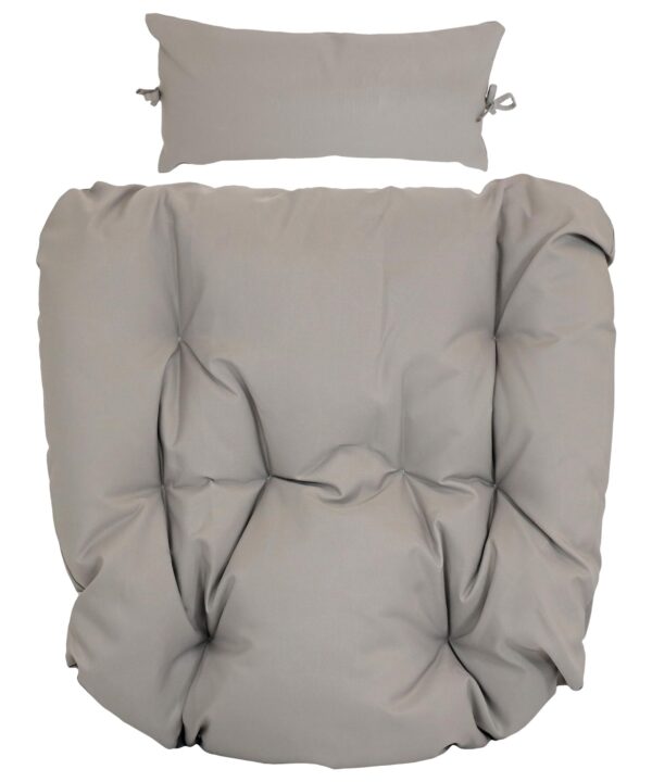 Sunnydaze Replacement Seat and Headrest Cushion for Cordelia Egg Chair - Gray