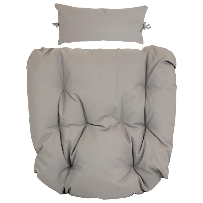 Sunnydaze Replacement Seat and Headrest Cushion for Cordelia Egg Chair - Gray