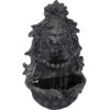 Sunnydaze Stoic Courage Lion Head Solar Wall Fountain - Battery Backup - 30-Inch