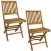 Sunnydaze Nantasket Teak Outdoor Folding Patio Chair with Slat back - 2 Chairs Sunnydaze Nantasket Teak Outdoor Folding Patio Chair with Slat back - 2 Chairs