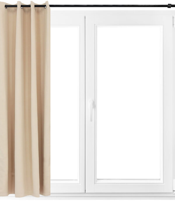 Indoor/Outdoor Blackout Curtain Panel with Grommet Top - 52 x 108 in (1.32 x 2.74 m) - Beige