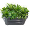 Sunnydaze Galvanized Steel Raised Bed - 40-Inch Hexagon - Dark Gray