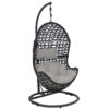 Sunnydaze Cordelia Hanging Egg Chair with Steel Stand Set, Resin Wicker, Large Basket Design, Outdoor Use, Includes Cushion, Gray Sunnydaze Cordelia Hanging Egg Chair with Steel Stand Set, Resin Wicker, Large Basket Design, Outdoor Use, Includes Cushion, Gray