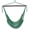 Sunnydaze Hanging Caribbean XL Hammock Chair - Jungle Green