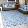 Sunnydaze Chevron Dreams Outdoor Patio Area Rug in Blue/Gray - 8 x 10 Foot Sunnydaze Chevron Dreams Outdoor Patio Area Rug in Blue/Gray - 8 x 10 Foot
