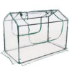 Sunnydaze PVC Mini Greenhouse with 2 Side Doors - Clear - 4 x 2 Feet