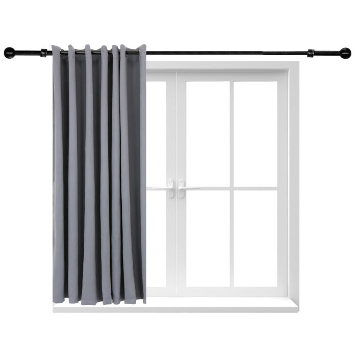 Indoor/Outdoor Blackout Curtain Panel with Grommet Top - 100 x 84 in (2.54 x 2.13 m)  - Gray