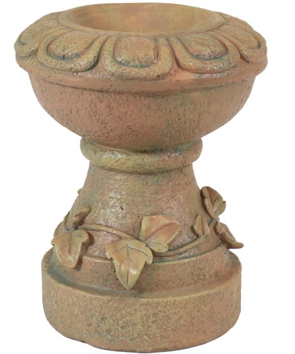 Sunnydaze Vintage Vine and Leaf Gazing Globe Stand - Autumn Leaf - 13-Inch