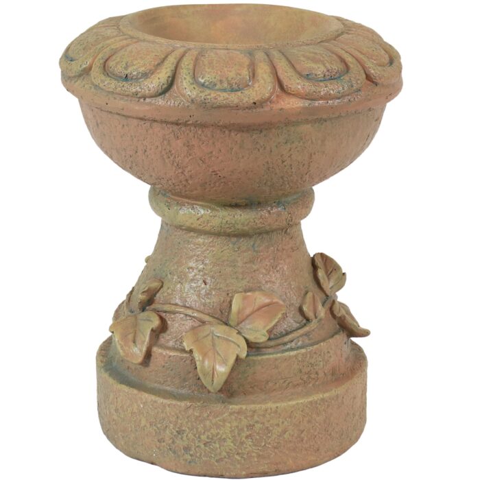 Sunnydaze Vintage Vine and Leaf Gazing Globe Stand - Autumn Leaf - 13-Inch
