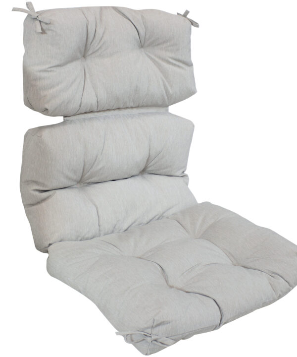 Sunnydaze Tufted High Back Olefin Indoor/Outdoor Patio Chair Cushion - Gray