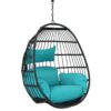 Sunnydaze Dalia Hanging Egg Chair with Seat Cushions - 45-Inch Sunnydaze Dalia Hanging Egg Chair with Seat Cushions - 45-Inch