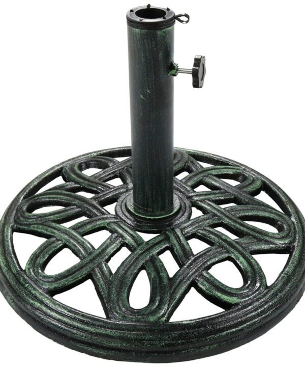 Sunnydaze Sturdy Round Cast Iron Outdoor Patio Umbrella Base Stand - 17 Inch
