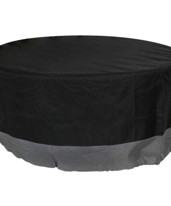 Sunnydaze Round 2-Tone Outdoor Fire Pit Cover - Gray/Black - 48-Inch