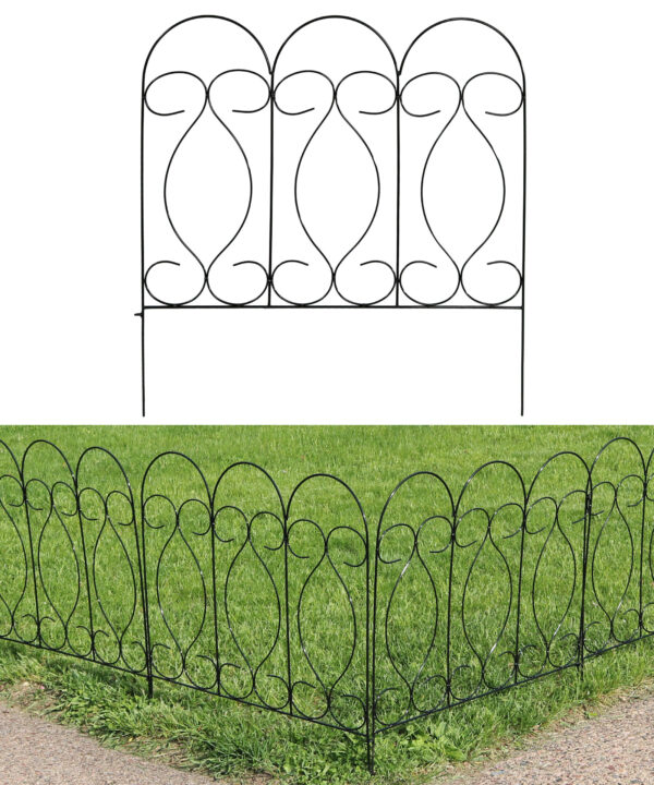 Sunnydaze Traditional Border Fence Set - 5-Piece