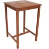 Sunnydaze Meranti Wood Square Bar Height Table Sunnydaze Meranti Wood Square Bar Height Table
