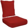 Sunnydaze Back and Seat Cushion Set for Indoor/Outdoor Deep Seating - Red Sunnydaze Back and Seat Cushion Set for Indoor/Outdoor Deep Seating - Red