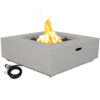 Sunnydaze Contempo Square Propane Gas Fire Pit with Cover - 34-Inch