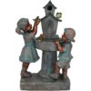 Sunnydaze Boy and Girl at Birdbath Outdoor Water Fountain - 30-Inch Sunnydaze Boy and Girl at Birdbath Outdoor Water Fountain - 30-Inch