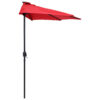 Solar Wall Umbrella with LED Lights - Red