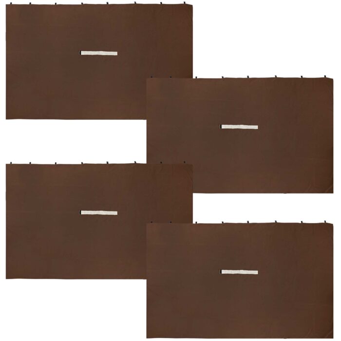 Sunnydaze Gazebo Sidewall Set - Brown
