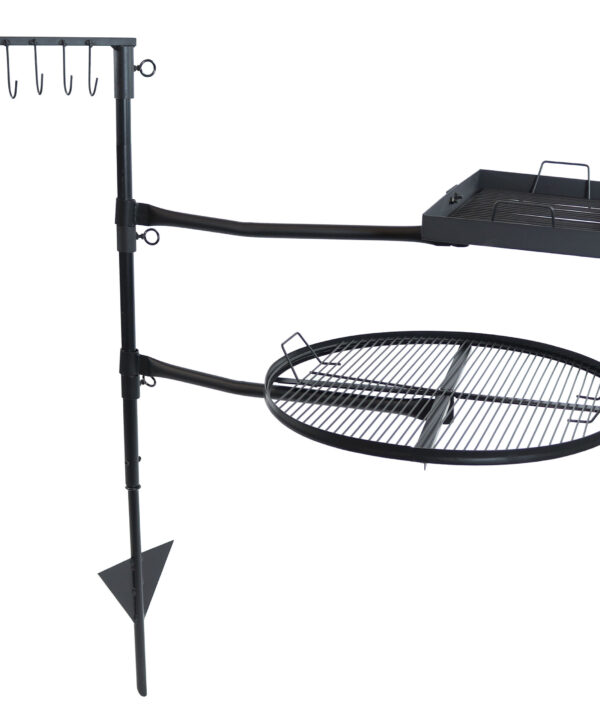 Sunnydaze Steel Dual Fire Pit Campfire Cooking Grill System