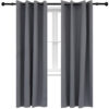 2 Indoor/Outdoor Blackout Curtain Panels with Grommet Top - 52 x 84 in (1.32 x 2.13 m) - Gray