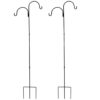 Sunnydaze Double Shepherd Hooks, Set of 2, 84-inch Set of 2