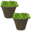 Sunnydaze Franklin Outdoor Flower Pot Planter - Sable - 20-Inch - 2-Pack Sunnydaze Franklin Outdoor Flower Pot Planter - Sable - 20-Inch - 2-Pack