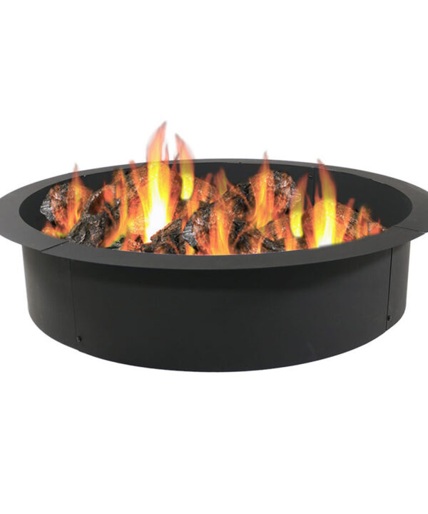 Sunnydaze Heavy Duty Fire Pit Ring/Liner, DIY Fire Pit Above or In-Ground, Steel, 30-Inch