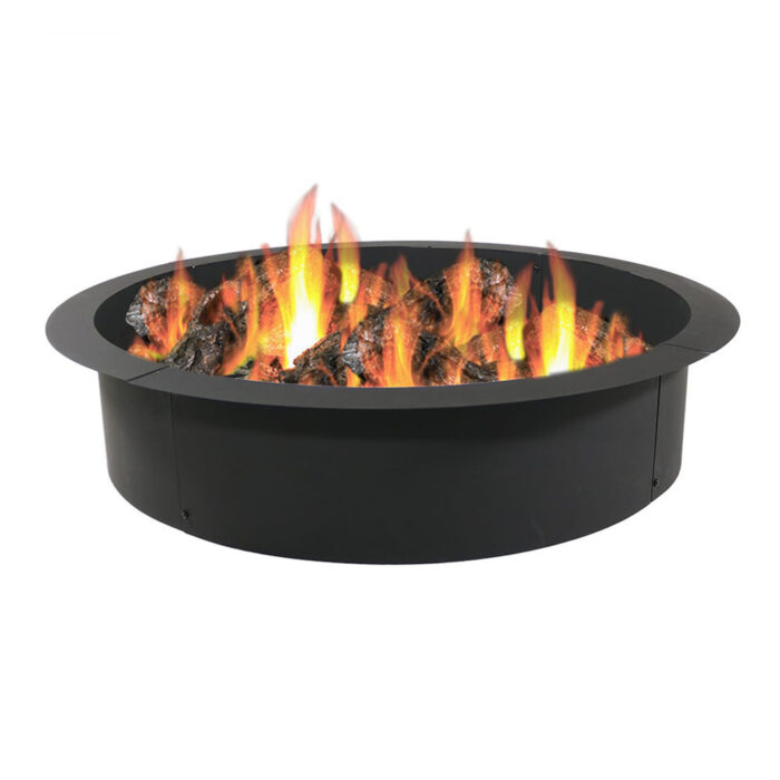 Sunnydaze Heavy Duty Fire Pit Ring/Liner, DIY Fire Pit Above or In-Ground, Steel, 36-Inch
