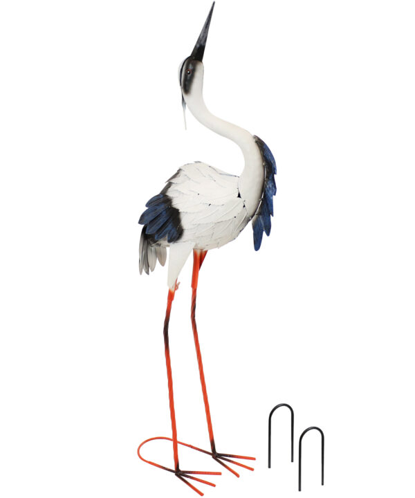 Craig the Crane Metal Statue