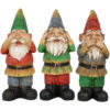 Sunnydaze Three Wise Gnomes - Hear No Evil Speak No Evil See No Evil