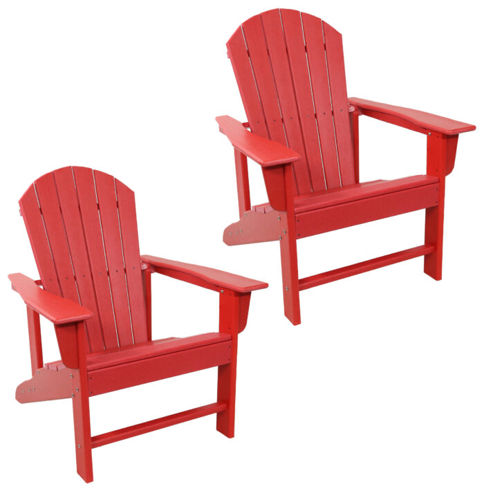 Raised Adirondack Chair - Set of 2 - Red