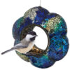 Sunnydaze Indigo Flower Fly-Through Hanging Outdoor Bird Feeder - 9-Inch Sunnydaze Indigo Flower Fly-Through Hanging Outdoor Bird Feeder - 9-Inch
