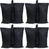 Sunnydaze Polyester Sandbag Canopy Weights - Set of 4 - Black