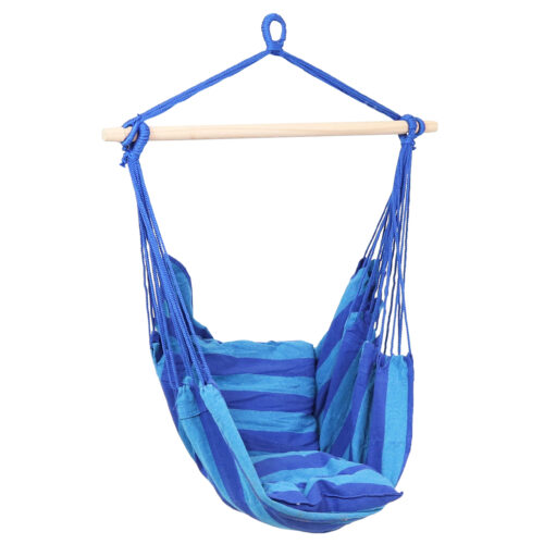 Sunnydaze Hanging Hammock Chair Swing, for Outdoor Use, Max Weight: 265 pounds, Includes 2 Seat Cushions, Oasis