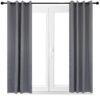 2 Indoor/Outdoor Blackout Curtain Panels with Grommet Top - 52 x 108 in (1.32 x 2.74 m)  - Gray