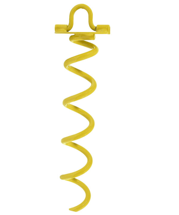 Sunnydaze Yellow Spiral Anchor, 12-Inch