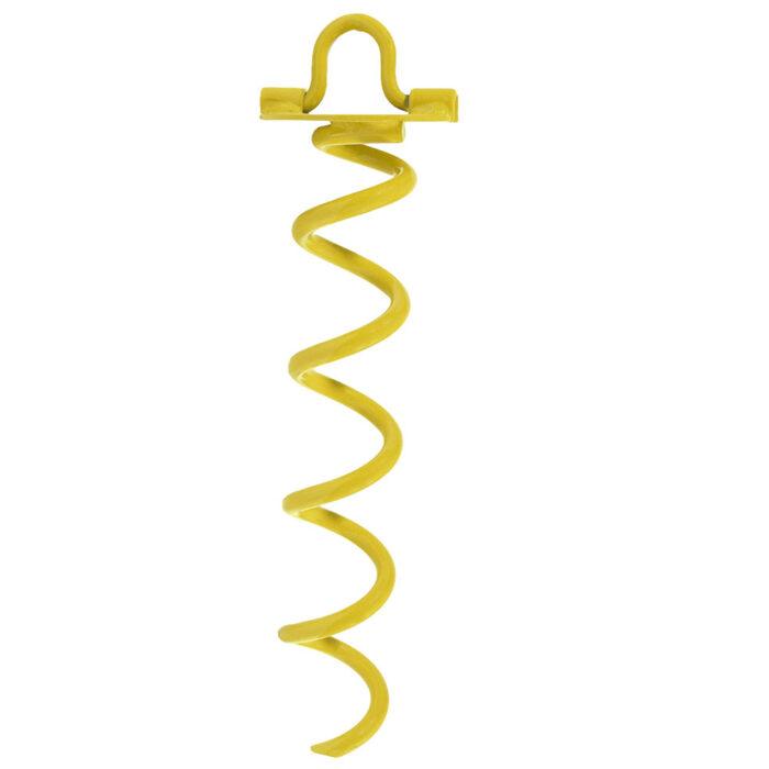 Sunnydaze Yellow Spiral Anchor, 12-Inch