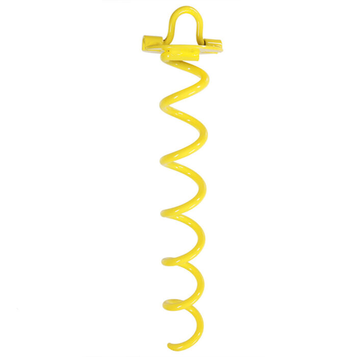 Sunnydaze Yellow Spiral Anchor, 16-Inch
